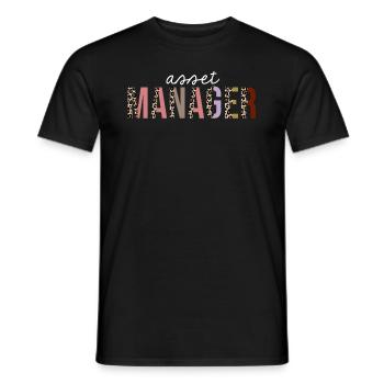 Gestionnaire d’actifs Leopard Print Funny Gift - T-shirt homme - noir - Devant - AI Model Male 178 light (178cm)