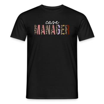 Case Manager Leopard Print lustiges Geschenk - Männer T-Shirt - Schwarz - Vorne - AI Model Male 178 light (178cm)