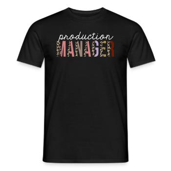 Directeur de production Leopard Print Funny Gift - T-shirt homme - noir - Devant - AI Model Male 178 light (178cm)