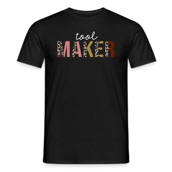 Tool Maker Leopard Print lustiges Geschenk - Männer T-Shirt - Schwarz - Vorne - AI Model Male 178 light (178cm)