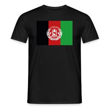 Afghanistan Flag Afghanistan Country Pride Vintage - T-shirt homme - noir - Devant - AI Model Male 178 light (178cm)