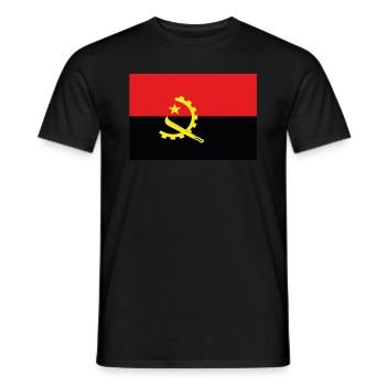 Offizielle Angola-Flagge Angolan Country Pride - Männer T-Shirt - Schwarz - Vorne - AI Model Male 178 light (178cm)