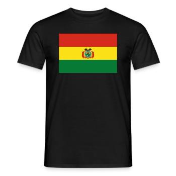 Official Bolivia Flag Bolivian Country Pride - Men's T-Shirt - black - Front - AI Model Male 178 light (178cm)