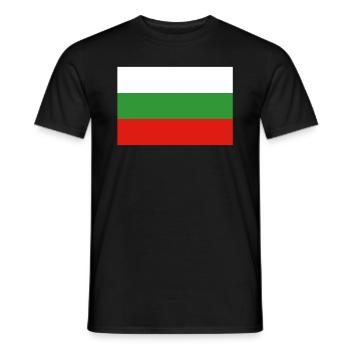 Official Bulgaria Flag Bulgarian Country Pride - Men's T-Shirt - black - Front - AI Model Male 178 light (178cm)