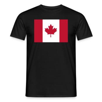 Drapeau officiel du Canada Fierté des pays canadiens - T-shirt homme - noir - Devant - AI Model Male 178 light (178cm)