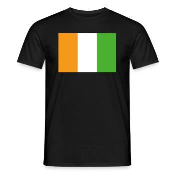 Drapeau officiel de la Côte d’Ivoire Pays de côte d’Ivoire - T-shirt homme - noir - Devant - AI Model Male 178 light (178cm)