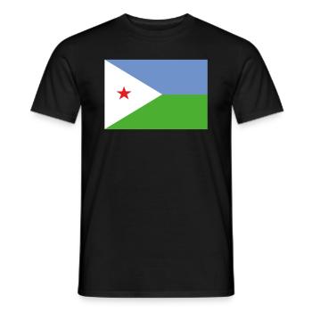 Offizielle Dschibuti Flagge Djiboutian Country Pride - Männer T-Shirt - Schwarz - Vorne - AI Model Male 178 light (178cm)