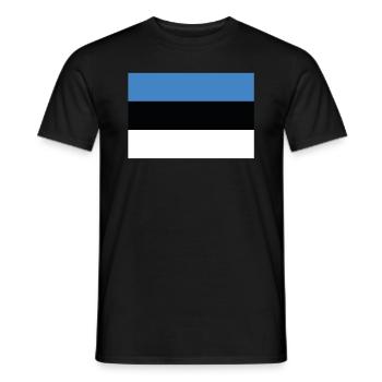 Official Estonia Flag Estonian Country Pride - Men's T-Shirt - black - Front - AI Model Male 178 light (178cm)