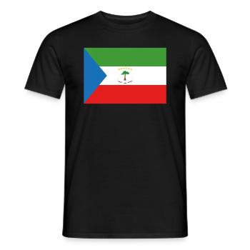 Drapeau équatorial officiel Guinée Guinéen - T-shirt homme - noir - Devant - AI Model Male 178 light (178cm)