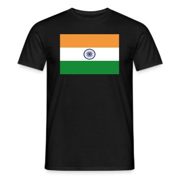 Offizielle indische Flagge Indian Country Pride - Männer T-Shirt - Schwarz - Vorne - AI Model Male 178 light (178cm)