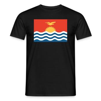 Offizielle Kiribati Flagge Gilbert Gilbertes Land - Männer T-Shirt - Schwarz - Vorne - AI Model Male 178 light (178cm)