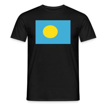 Offizielle Palau Flagge Palauan Country Pride - Männer T-Shirt - Schwarz - Vorne - AI Model Male 178 light (178cm)