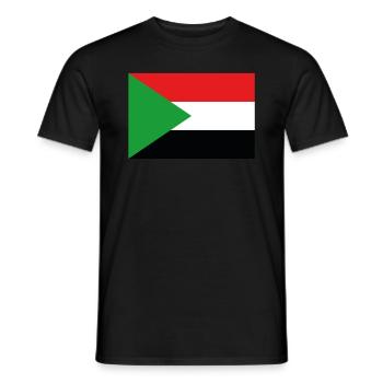 Official Sudan Flag Sudanese Country Pride - Men's T-Shirt - black - Front - AI Model Male 178 light (178cm)