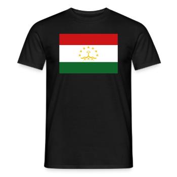 Drapeau officiel du Tadjikistan Tadjik ou pays tadjik - T-shirt homme - noir - Devant - AI Model Male 178 light (178cm)