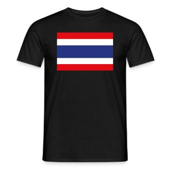 Drapeau officiel de la Thaïlande Thai Country Pride - T-shirt homme - noir - Devant - AI Model Male 178 light (178cm)