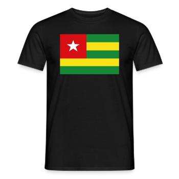 Drapeau officiel du Togo Fierté du pays togolais - T-shirt homme - noir - Devant - AI Model Male 178 light (178cm)
