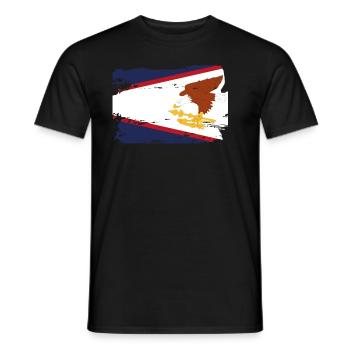 Official American Samoa Flag American Country - Men's T-Shirt - black - Front - AI Model Male 178 light (178cm)