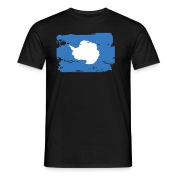Drapeau officiel de l’Antarctique Pays antarctique - T-shirt homme - noir - Devant - AI Model Male 178 light (178cm)