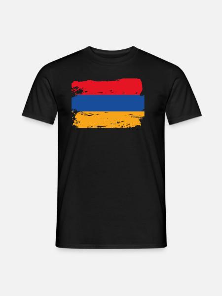 Offizielle armenische Flagge Armenischer Landesstolz - Männer T-Shirt - Schwarz
