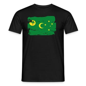 Drapeau officiel Cocos Keeling Islands Country Pride - T-shirt homme - noir - Devant - AI Model Male 178 light (178cm)