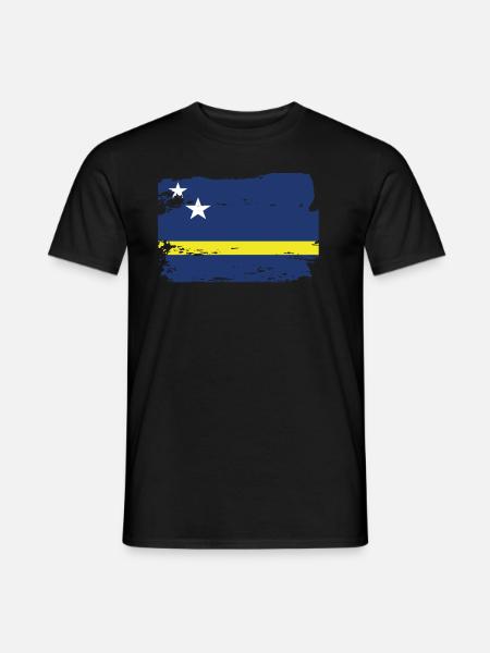 Offizielle Curacao Flagge Curaçao Country Pride - Männer T-Shirt - Schwarz