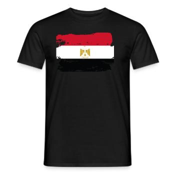 Drapeau officiel de l’Égypte Pays égyptien Pride Vintage - T-shirt homme - noir - Devant - AI Model Male 178 light (178cm)