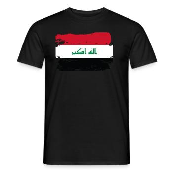 Offizielle Irak-Flagge Irakisches Land Pride Vintage - Männer T-Shirt - Schwarz - Vorne - AI Model Male 178 light (178cm)