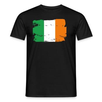 Drapeau officiel de l’Irlande Irish Country Pride Vintage - T-shirt homme - noir - Devant - AI Model Male 178 light (178cm)