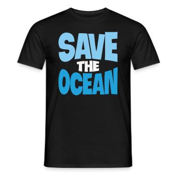 Citations sur la vie aquatique de l’océan - T-shirt homme - noir - Devant - AI Model Male 178 light (178cm)