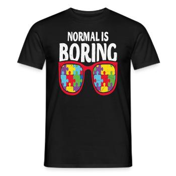 Normal Is Boring Autism Sunglasses - Men's T-Shirt - black - Front - AI Model Male 178 light (178cm)