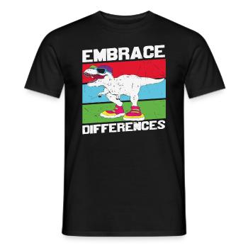 Begrüßen Sie den Unterschied Verschiedene Zitate - Männer T-Shirt - Schwarz - Vorne - AI Model Male 178 light (178cm)