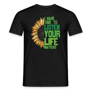 Du bist wichtig motivierende Sprüche - Männer T-Shirt - Schwarz - Vorne - AI Model Male 178 light (178cm)