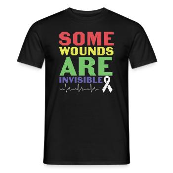 Nicht jede Behinderung ist sichtbar psychische Gesundheit - Männer T-Shirt - Schwarz - Vorne - AI Model Male 178 light (178cm)