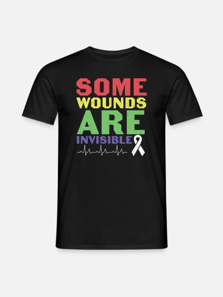Nicht jede Behinderung ist sichtbar psychische Gesundheit - Männer T-Shirt - Schwarz