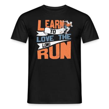 Apprenez à aimer les citations de motivation à long terme - T-shirt homme - noir - Devant - AI Model Male 178 light (178cm)