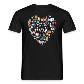 Citations d’infirmières infirmières autorisées - T-shirt homme - noir - Devant - AI Model Male 178 light (178cm)