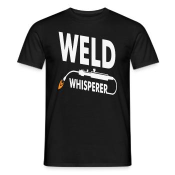 Weld Whisperer Welding Design - Men's T-Shirt - black - Front - AI Model Male 178 light (178cm)