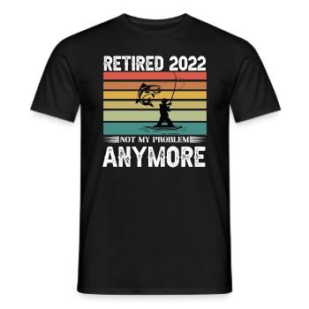 La pêche à la retraite 2022 n’est plus mon problème - T-shirt homme - noir - Devant - AI Model Male 178 light (178cm)