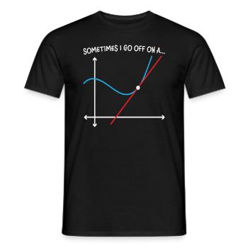 Parfois, je pars sur une citation mathématique - T-shirt homme - noir - Devant - AI Model Male 178 light (178cm)