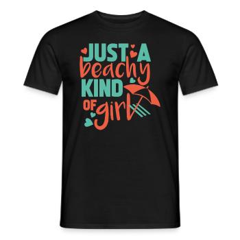 Juste un genre de plage Beachy Genre de fille Citations de plage - T-shirt homme - noir - Devant - AI Model Male 178 light (178cm)