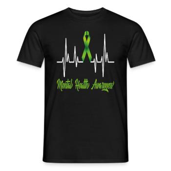 Mental Health Awareness - Men's T-Shirt - black - Front - AI Model Male 178 light (178cm)