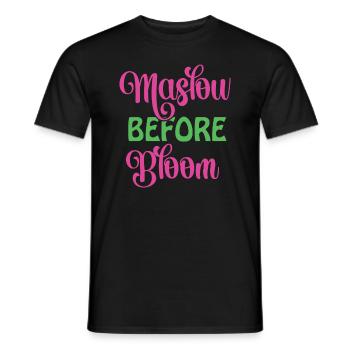 Maslow vor der Blüte - Männer T-Shirt - Schwarz - Vorne - AI Model Male 178 light (178cm)