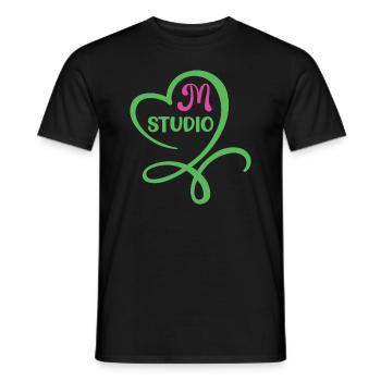 Mstudio - Men's T-Shirt - black - Front - AI Model Male 178 light (178cm)