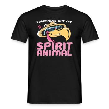 Flamingos sind mein Geisttier - Männer T-Shirt - Schwarz - Vorne - AI Model Male 178 light (178cm)