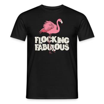 Flocking Fabulous - Men's T-Shirt - black - Front - AI Model Male 178 light (178cm)