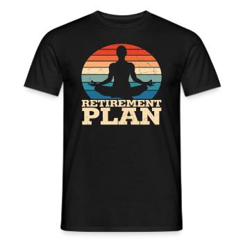 Altersvorsorge Yoga - Männer T-Shirt - Schwarz - Vorne - AI Model Male 178 light (178cm)