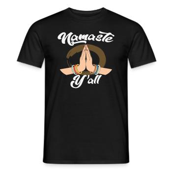 Namaste Y'all Yoga Zitate - Männer T-Shirt - Schwarz - Vorne - AI Model Male 178 light (178cm)