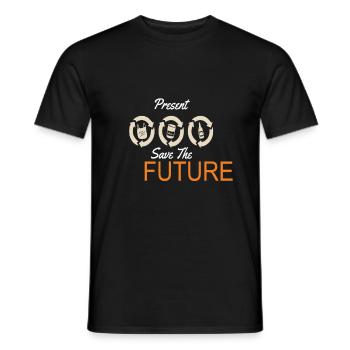 Recyceln Sie die Gegenwart, retten Sie die zukünftige Erde - Männer T-Shirt - Schwarz - Vorne - AI Model Male 178 light (178cm)