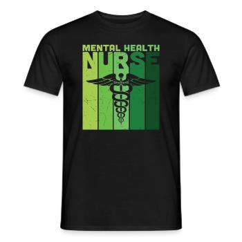 Mental Health Nurse - Men's T-Shirt - black - Front - AI Model Male 178 light (178cm)
