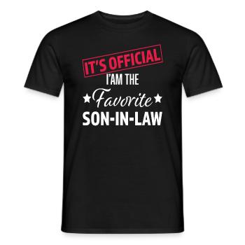 Officiel Je suis le gendre préféré Famille drôle - T-shirt homme - noir - Devant - AI Model Male 178 light (178cm)